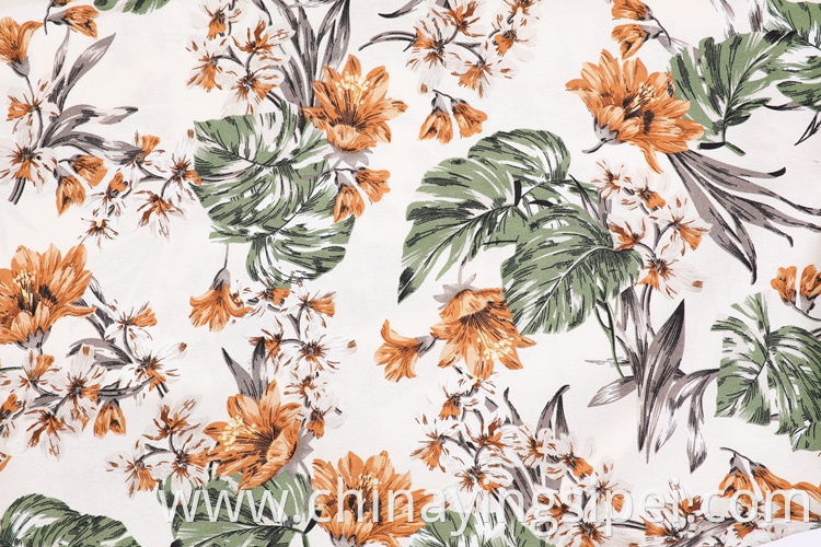 Factory price printed 120gsm textile dress moss crepe fabric for sale